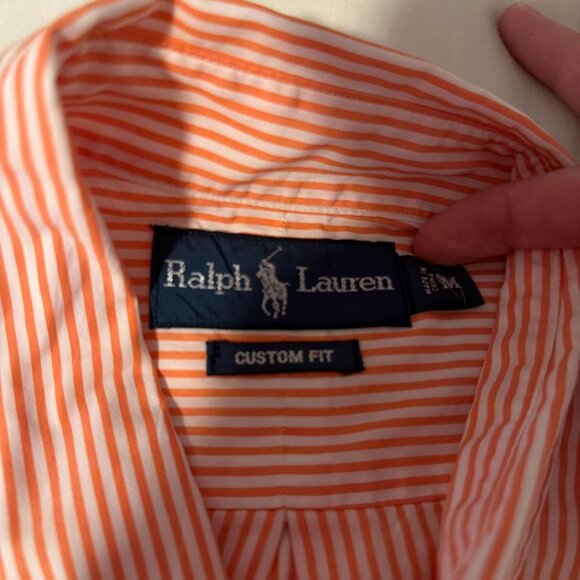 Ralph Lauren Long Sleeve Orange Striped Shirt - Picture 4 of 4
